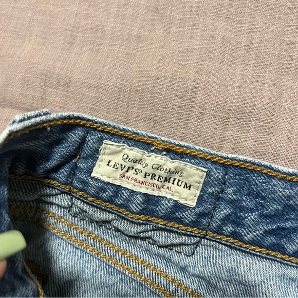 Levi's Premium Big E High Waist Wedgie Straight Leg Jeans Size 28 Relaxed - Picture 6 of 9